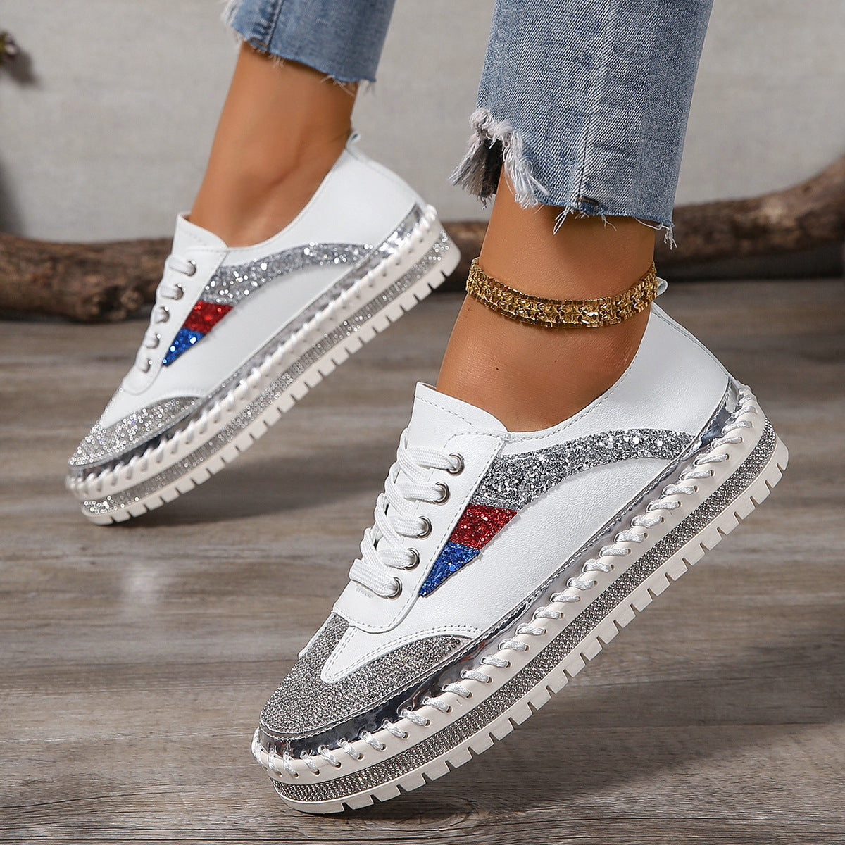 Rana Rhinestone Sneakers