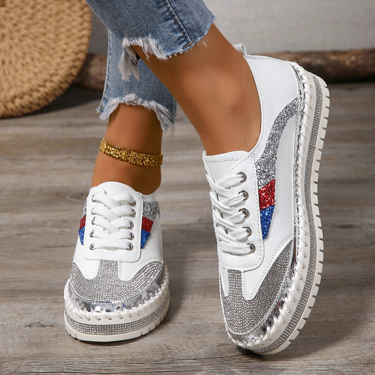 Rana Rhinestone Sneakers