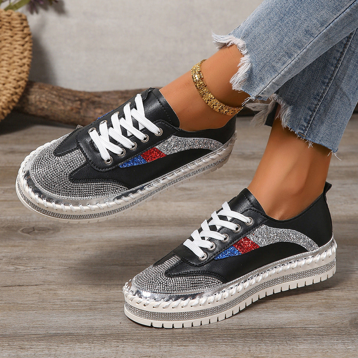 Rana Rhinestone Sneakers